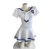 JK uniform petite sexy hot girl free to take off white sailor suit suit (4)