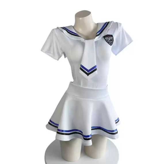 JK uniform petite sexy hot girl free to take off white sailor suit suit (4)