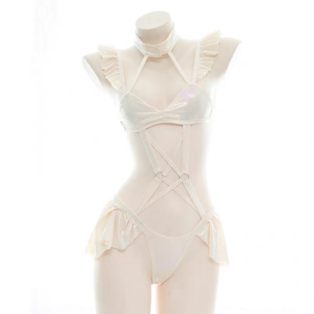 Laser sexy hollow one-piece swimsuit (1)