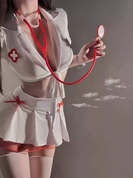 Sweet nurse cosplay uniform set (2)