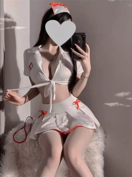 Sweet nurse cosplay uniform set (5)