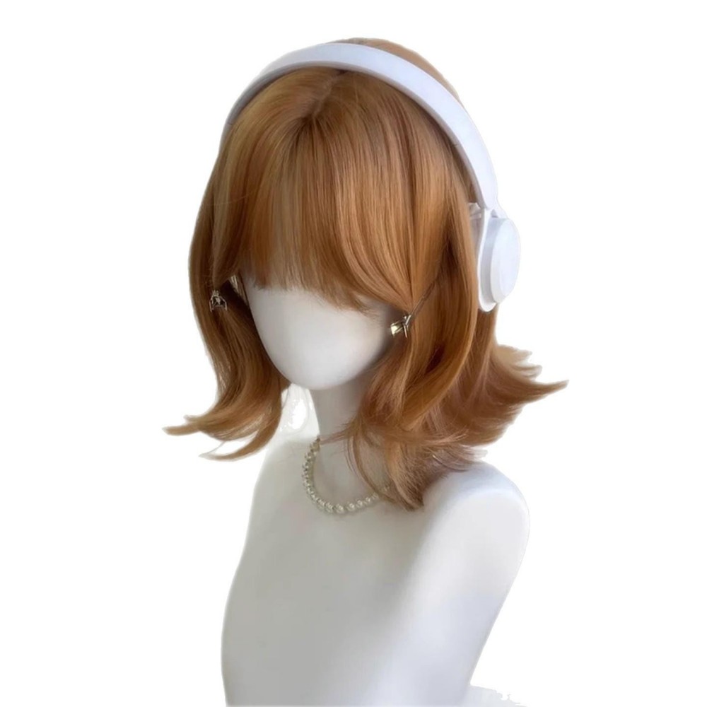 Petite Sex Doll Wigs - Japanese-Style Soft Brown Flipped Curls  NakeDoll